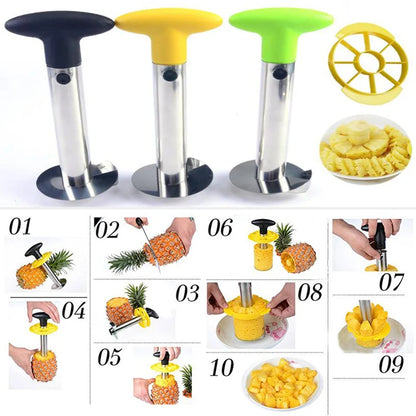 Pineapple Perfect: Stainless Steel Corer & Slicer Tool