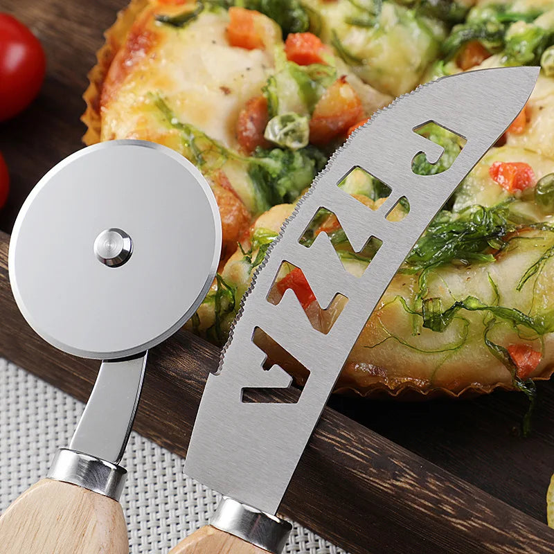 SliceSharp Mini – Compact Pizza Cutter & Knife Set