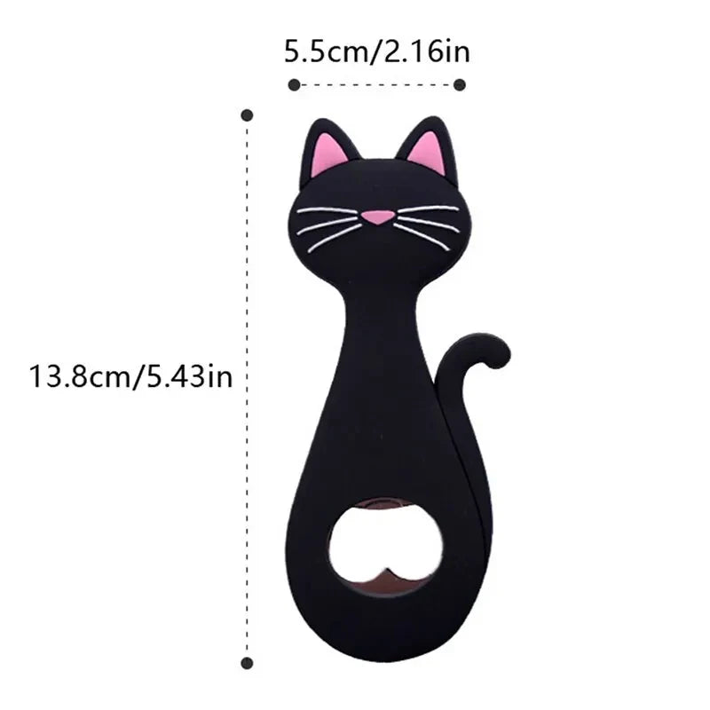 CatCap Bottle Opener – Cute Magnetic Refrigerator Sticker & Home Decor