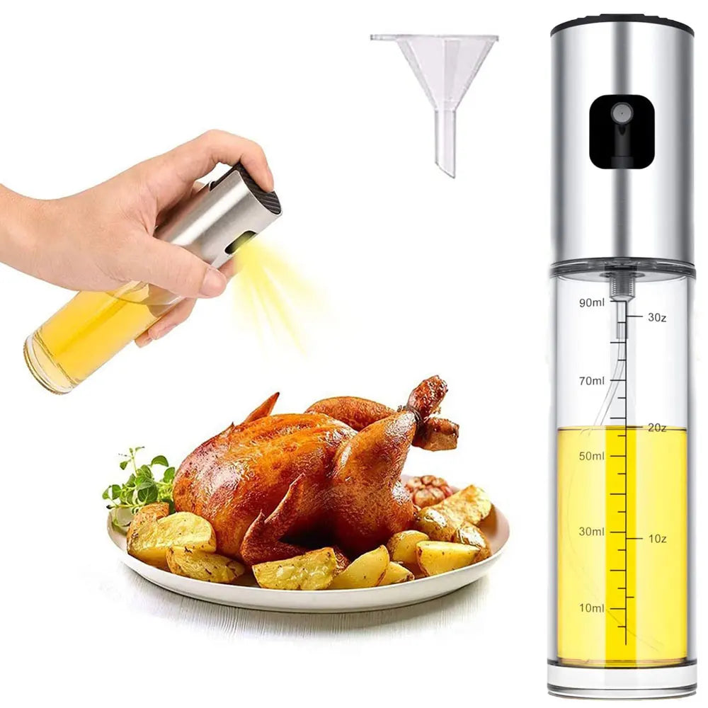 OliveMist: 100ml Food-Grade Glass Oil Sprayer for Cooking & Roasting