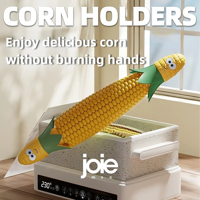 Joyful Corn Holders: Cute Stainless Steel Forks for Kids