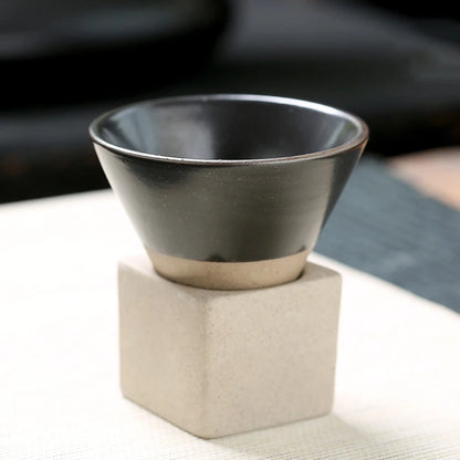 Vintage Charm: Japanese-Inspired Ceramic Funnel Mug