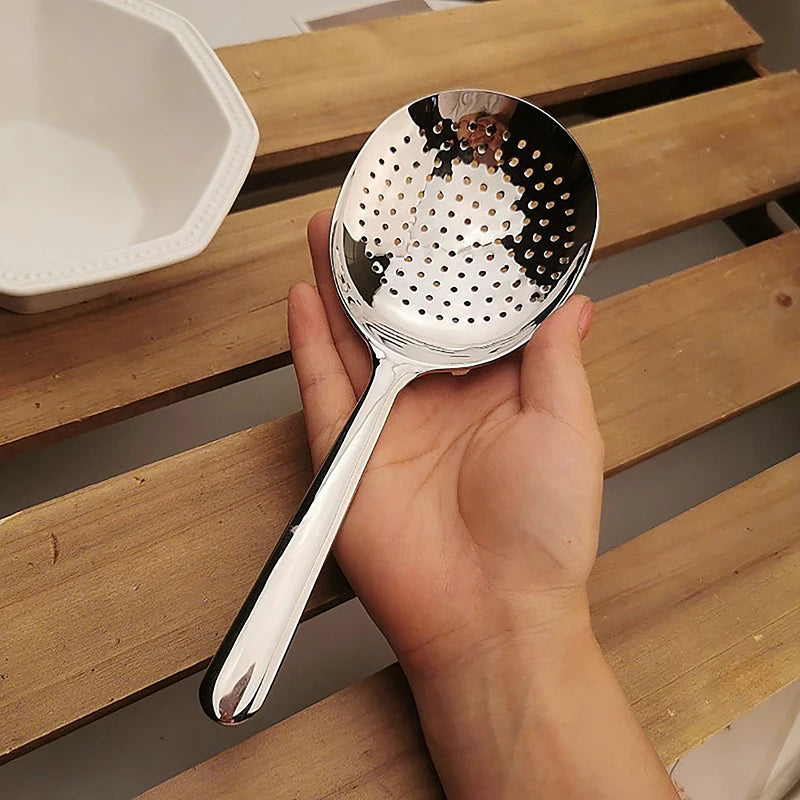 Stainless Steel Soup & Rice Ladle with Heat-Resistant Handle