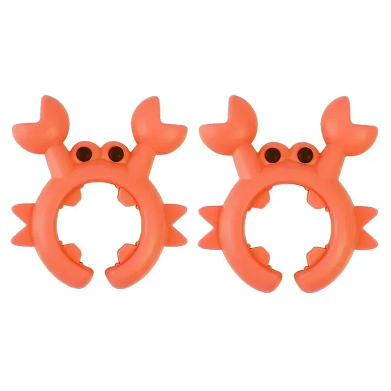 Crab Claw Holders: Silicone Spatula Rack & Pot Clip Set