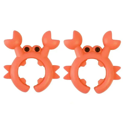 Crab Claw Holders: Silicone Spatula Rack & Pot Clip Set