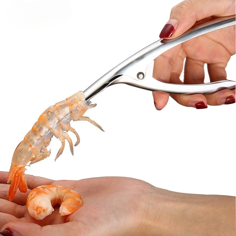 PeelPerfect: Stainless Steel Shrimp Peeler for Easy Seafood Prep