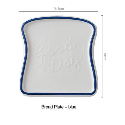 Toast & Taste: Ceramic Bread-Shaped Breakfast Plate