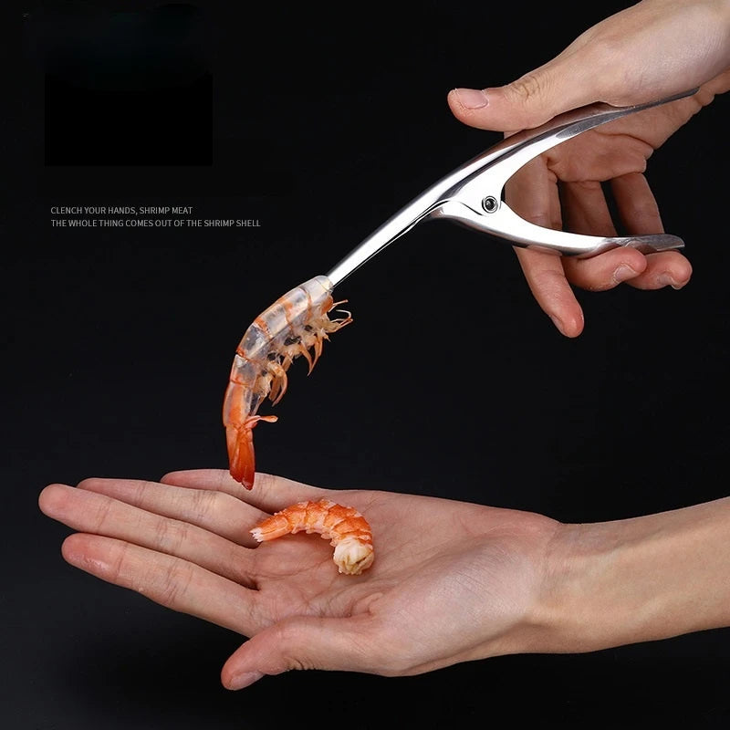 PeelPerfect: Stainless Steel Shrimp Peeler for Easy Seafood Prep