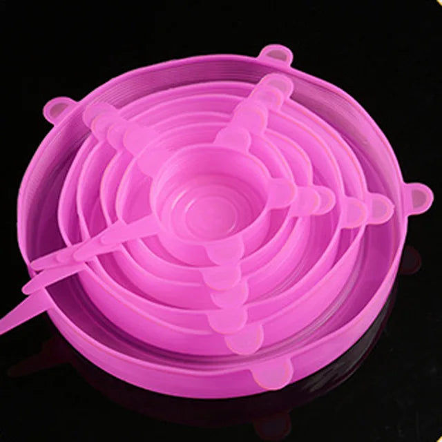 WonderSeal: 6-Piece Silicone Stretch Lids for Freshness