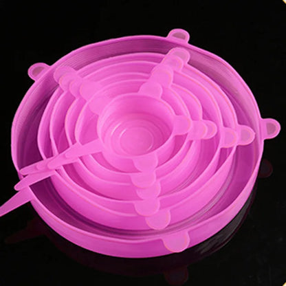 WonderSeal: 6-Piece Silicone Stretch Lids for Freshness