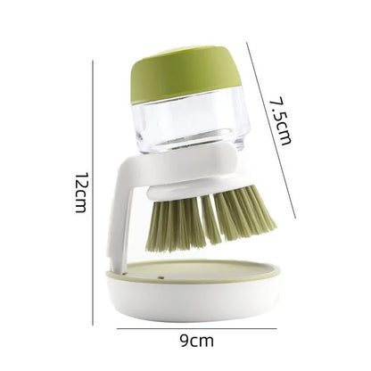 Dish Soap Dispenser Brush with Tray – All-in-One Kitchen Scrubber