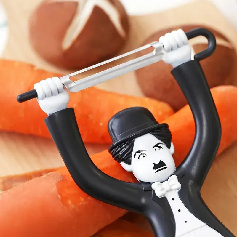 Chaplin-Inspired Creative Peeler – Stylish Fruit & Vegetable Cutter