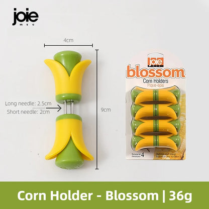 Joyful Corn Holders: Cute Stainless Steel Forks for Kids