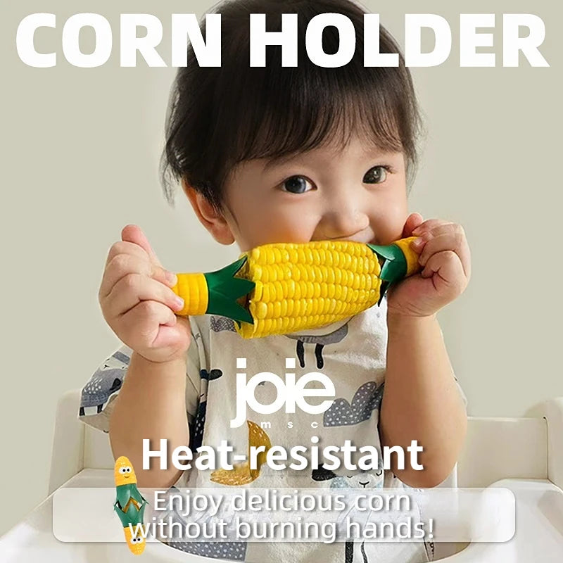 Joyful Corn Holders: Cute Stainless Steel Forks for Kids