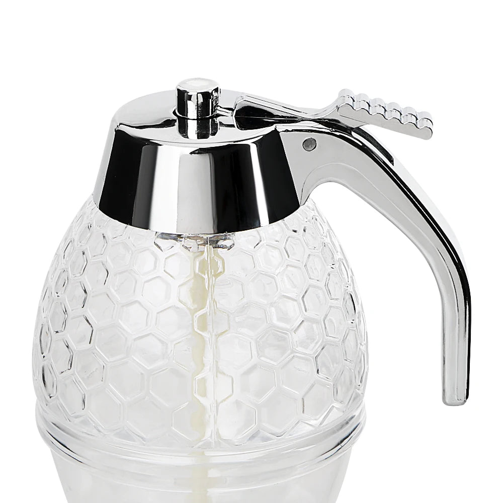 HoneyBee Elegance: Squeeze Bottle & Syrup Dispenser with Stand for Stylish Storage