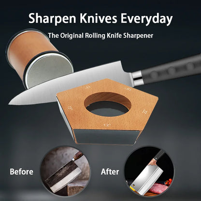 Rolling Knife Sharpener: Multi-Angle Sharpening Tool for Home & Pro Chefs