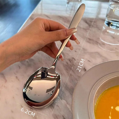 Stainless Steel Soup & Rice Ladle with Heat-Resistant Handle