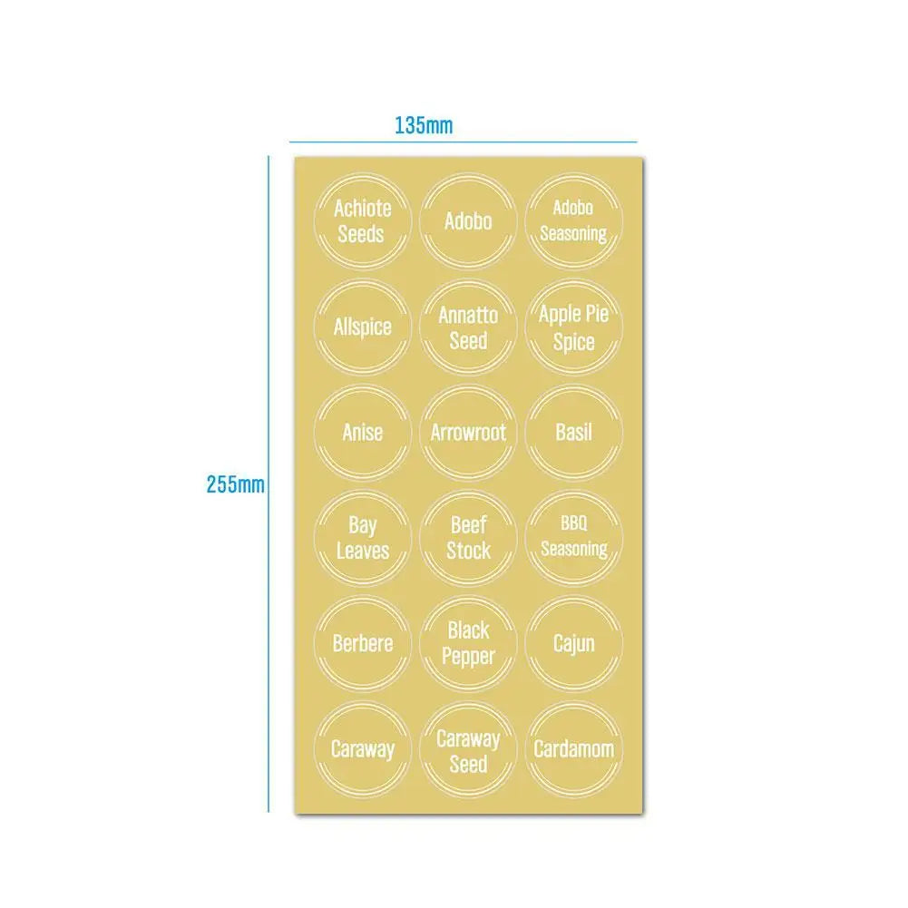 Label Luxe: 144 Premium Clear Stickers for Perfectly Organized Kitchen