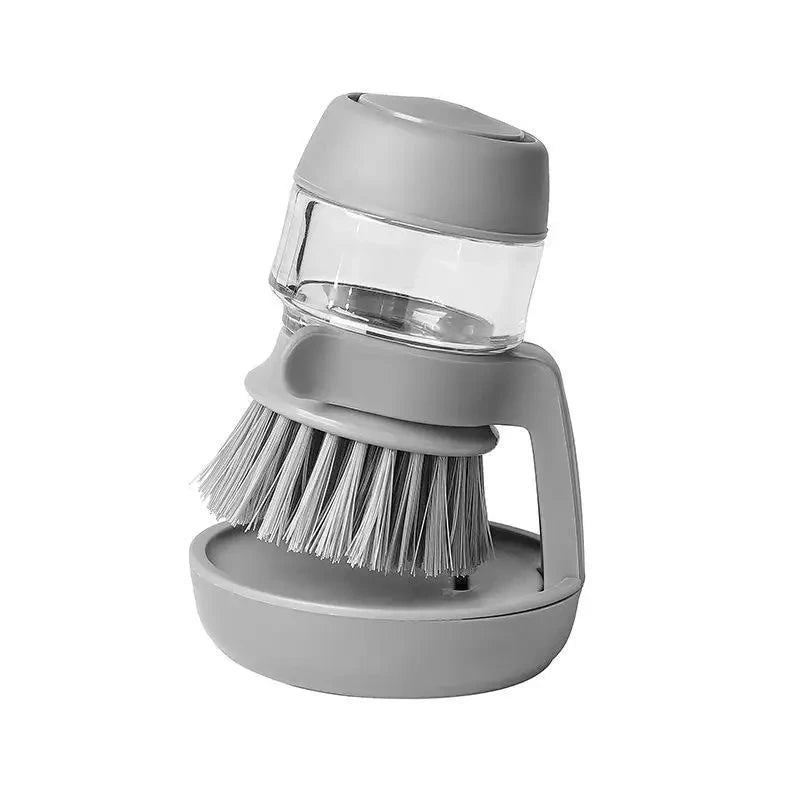 Dish Soap Dispenser Brush with Tray – All-in-One Kitchen Scrubber