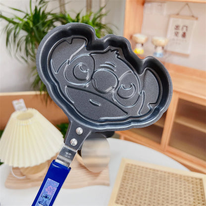 Cartoon Non-Stick Frying Pan: Hello Kitty, Snoopy & Stitch Breakfast Fun!