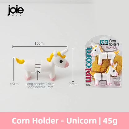 Joyful Corn Holders: Cute Stainless Steel Forks for Kids