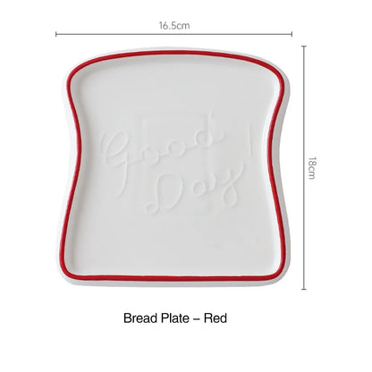 Toast & Taste: Ceramic Bread-Shaped Breakfast Plate