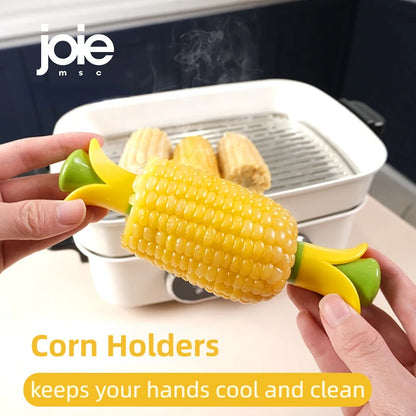 Joyful Corn Holders: Cute Stainless Steel Forks for Kids