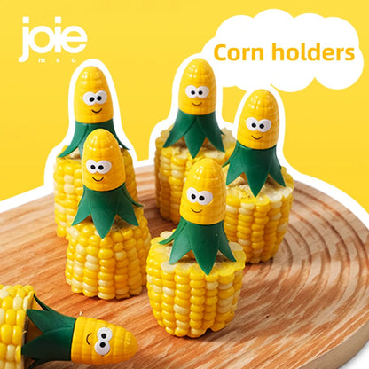 Joyful Corn Holders: Cute Stainless Steel Forks for Kids