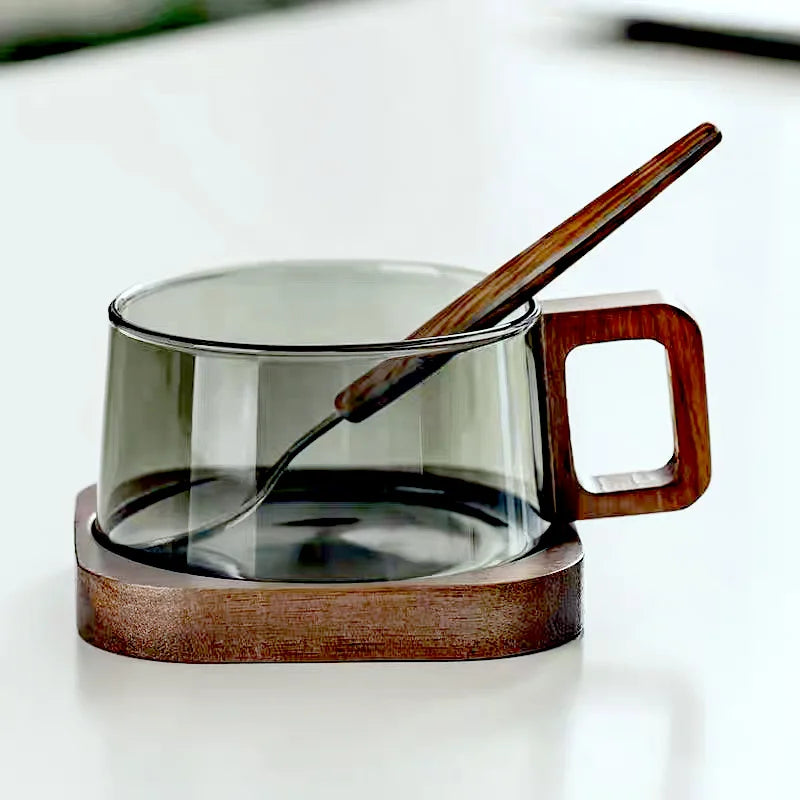 Latte Luxe: 200ml Glass Mug for Coffee & Tea