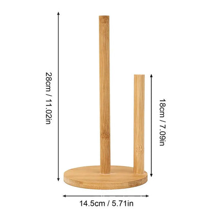 Oak Wood Paper Towel Holder for Kitchen & Bathroom