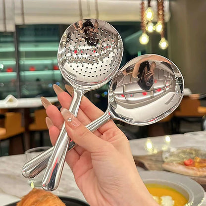 Stainless Steel Soup & Rice Ladle with Heat-Resistant Handle