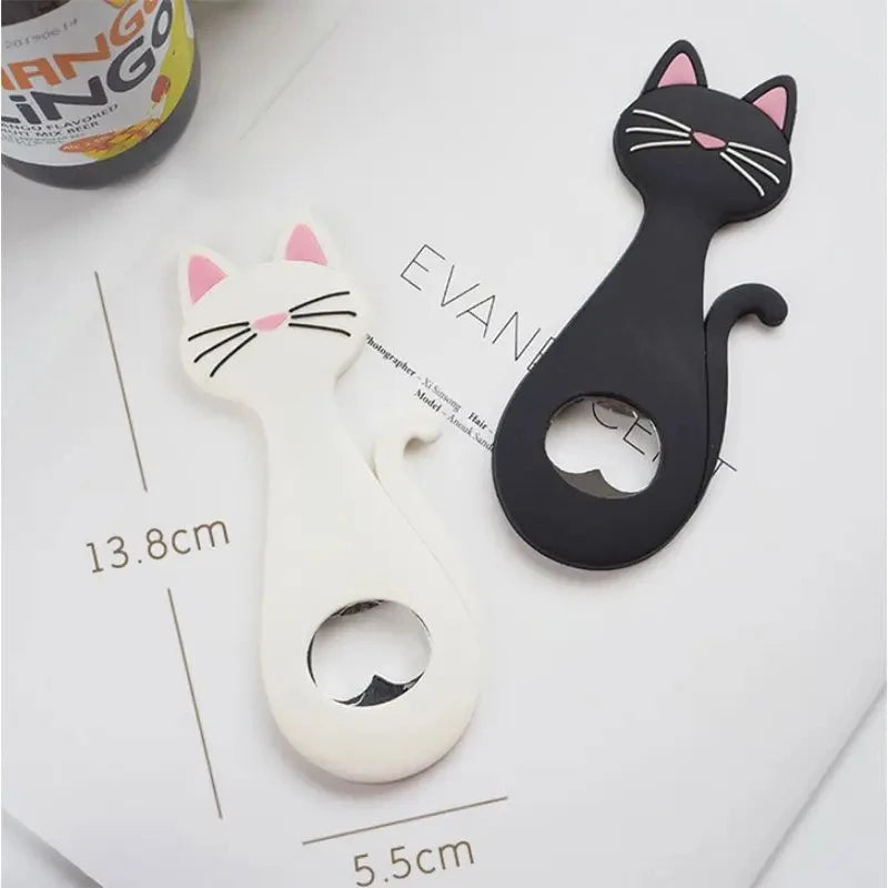 CatCap Bottle Opener – Cute Magnetic Refrigerator Sticker & Home Decor