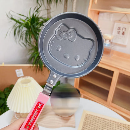 Cartoon Non-Stick Frying Pan: Hello Kitty, Snoopy & Stitch Breakfast Fun!