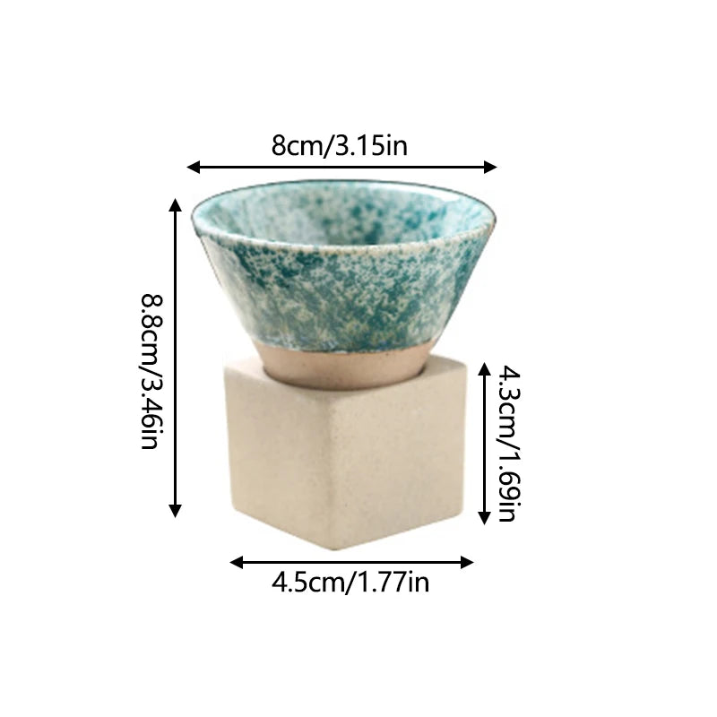 Vintage Charm: Japanese-Inspired Ceramic Funnel Mug