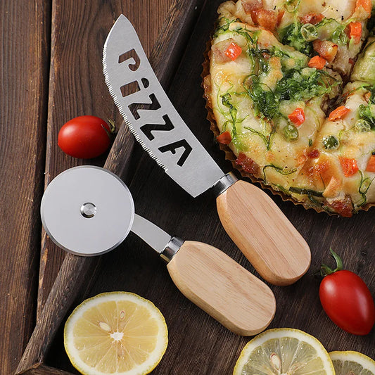 SliceSharp Mini – Compact Pizza Cutter & Knife Set