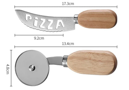 SliceSharp Mini – Compact Pizza Cutter & Knife Set