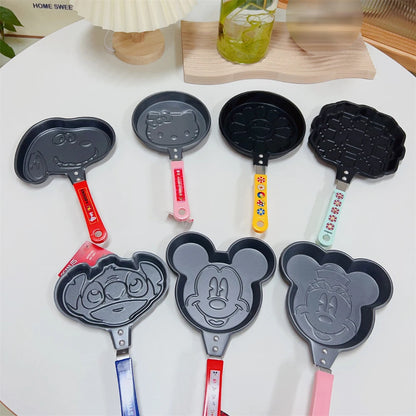 Cartoon Non-Stick Frying Pan: Hello Kitty, Snoopy & Stitch Breakfast Fun!